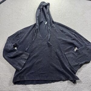 Supply Charcoal Long Sleeve Oversized Boho Texture Pullover Size Large